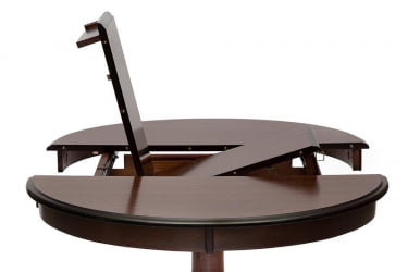 Раздвижной овальный стол Siena ( SA-T4EX) дерево гевея/мдф, 90+30х90х75см, Tobacco