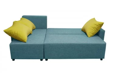 Угловой диван Sherry (3 категория) с механизмом подъема оттоманки Балтик Азуре Эппл