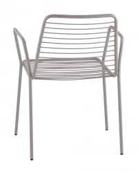 Стул Дели с подлокотниками металл серый