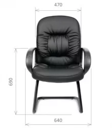 Кресло для посетителя Chairman 416V Черное Эко