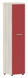 Шкаф колонка с глухой дверью и топом Torr LUX TLHC 42.1 Сосна Эдмонд Красный