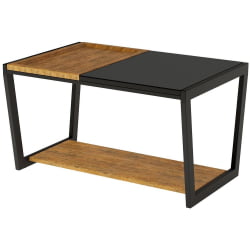 Стол в гостиную Трисс Дуб американский / Черная лакобель / Черный