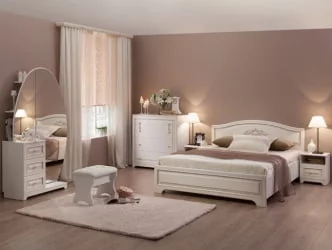 Кровать 1400 комфорт Белла  модуль 08 белый/джелато софт