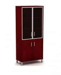 Стеллаж стекло в раме В430.4 Бургунди
