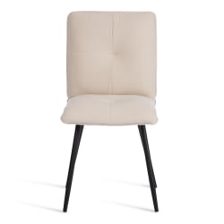 Стул обеденный Sweet флок , 46х55х88, молочный/черный, 4