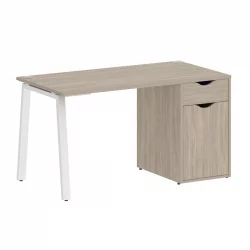 Стол письменный HOME OFFICE VR.SP-3-138.1.A Дуб Аттик/Белый металл