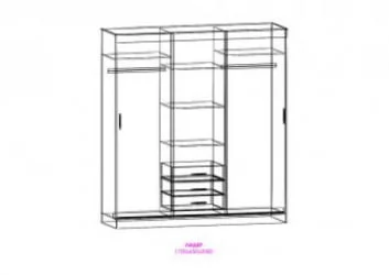 Шкаф-купе эконом Лидер 1 Венге/дуб белфорд