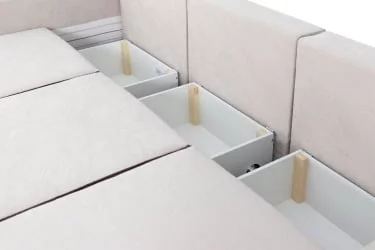 Бежевый диван Бостон 2400 Стандарт Бежево-коричневый