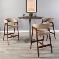 Кресло барное Baxter Б Beige/Темный орех