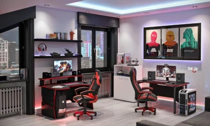 Компьютерный стол SKILL STG 1390 Красный