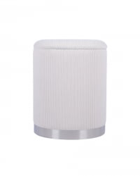 Пуф Эмили с ящиком серебро вельвет молочный