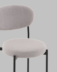 Стул полубарный Бриф ДД ПБ букле светло-серый / DD