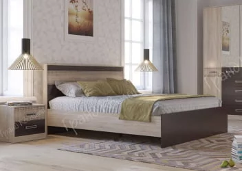 Кровать 1600 Румба 4-1824 Дуб Сонома Венге