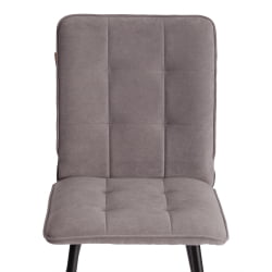 Металлический стул Bari LT, велюр, серый/черный, 29, 41х55х89 см