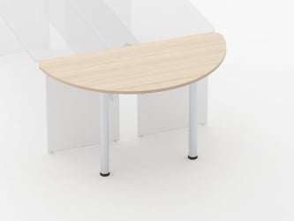 Приставка-полукруг для двух столов Glassy 2.18 Дуб молочный