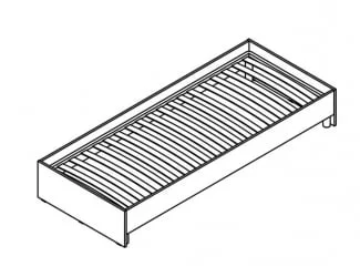 Кровать без изголовья KBW 209 Дуб сонома светлый