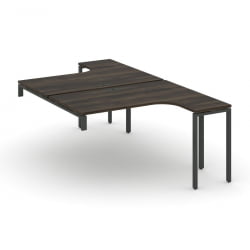 Рабочая станция-надставка на опорные тумбы CОНCЕПТ CН.ДСАН-004 Дуб Мали Черный / CONCEPT CN.DSAN-004