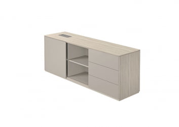 Тумба опорная 1700 правая Atlas NZ-0211.YN.GS.R Ясень Наварра Серый камень