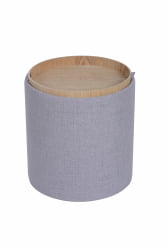 Пуф-столик с ящиком Хюгге S рогожка Серый