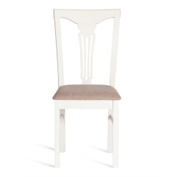 Стул Гермес/ Hermes дерево гевея, 43х49х94см, Ivory white, ткань серая (TM-164)