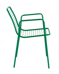 Стул Дели с подлокотниками металл Зеленый