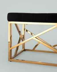 Банкетка АРТ ДЕКО велюр Черный