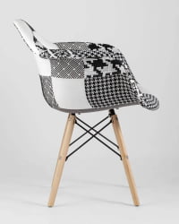 Кресло Еамес в стиле пэчворк Черно-белое / Eames