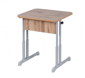 Парта одноместная эргономичная (рост 3-7) Дуб Вотан/Металл Серый