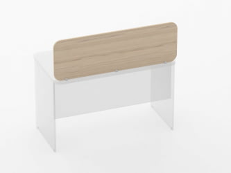 Экран разделительный прямой Glassy 5.14.12 Дуб молочный