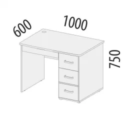 Детский стол Эверест 500.26 Дуб Кронберг/Белый шпон