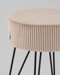 Пуф Спейси велюр рельефный бежевый