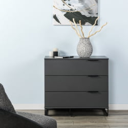 Комод 3 ящика CITY 400955801h Графит