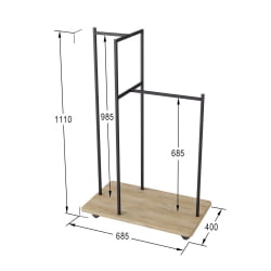 Гардеробная вешалка для одежды Стик Дуб сонома