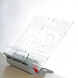 Трехуровневая подставка-трафарет под книгу ПК-03 Серая