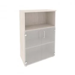 Шкаф средний широкий (2 низких фасада стекло) ONIX O.ST-2.2 Денвер Светлый