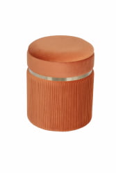 Пуф Миранда с ящиком велюр Оранжевый