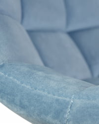 Стул барный DOBRIN TAILOR WHITE (пудрово-голубой велюр (MJ9-74)) 2 шт