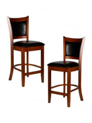 Стул полубарный DOBRIN GARRY COUNTER (шоколад, черный) 2 шт