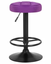 Барный стул DOBRIN BRUNO BLACK велюр Фиолетовый MJ9-58