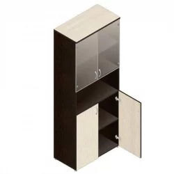 Шкаф для документов с тонированными стеклами Р.Ш-4СТ Венге/Дуб