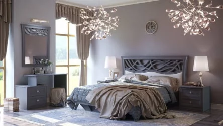 Зеркало навесное ППУ Джулия ЛД 695.080.000 Оникс серый