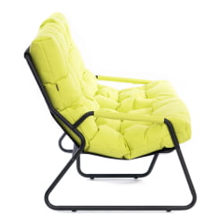 Диван с металлическими ножками Ergo / Эрго рогожка с водоотталкивающей пропиткой, Лайм