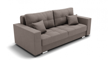 Диван Талисман-1 (ЗР) Цвет фасада: Серо коричневый; Тип: Прямой; Материал фасада: Металл/Велюр