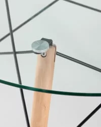 Маленький обеденный стол EAMES DSW Стеклянный