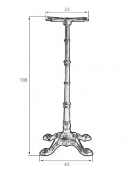 Подстолье барное ДОБРИН ЛЕОНЕ ХИГХ / DOBRIN LEONE HIGH
