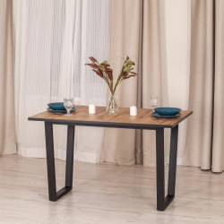 Стол COSTA ЛДСП/HPL/металл, 120 х 80 х 75 см, Гранит серый/черный