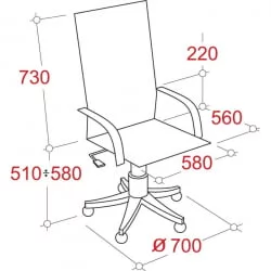 Кресло руководителя EChair-535 MPU 333534 Черный