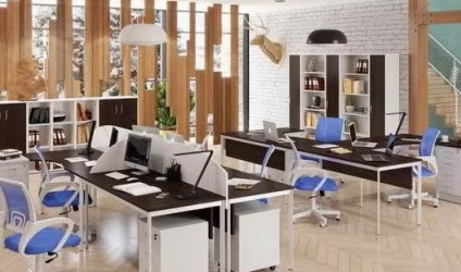 Стол прямой IMAGO-S СП-3S венге магия белый полуматовый