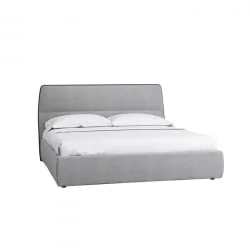 Кровать с мягким изголовьем Сканди 1.8 с подъемным механизмом и ящиком Грей