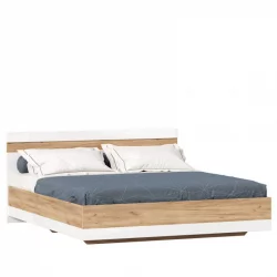 Кровать двуспальная 1800 Фиджи ЛД 659.082.000 Дуб Золотой Белый